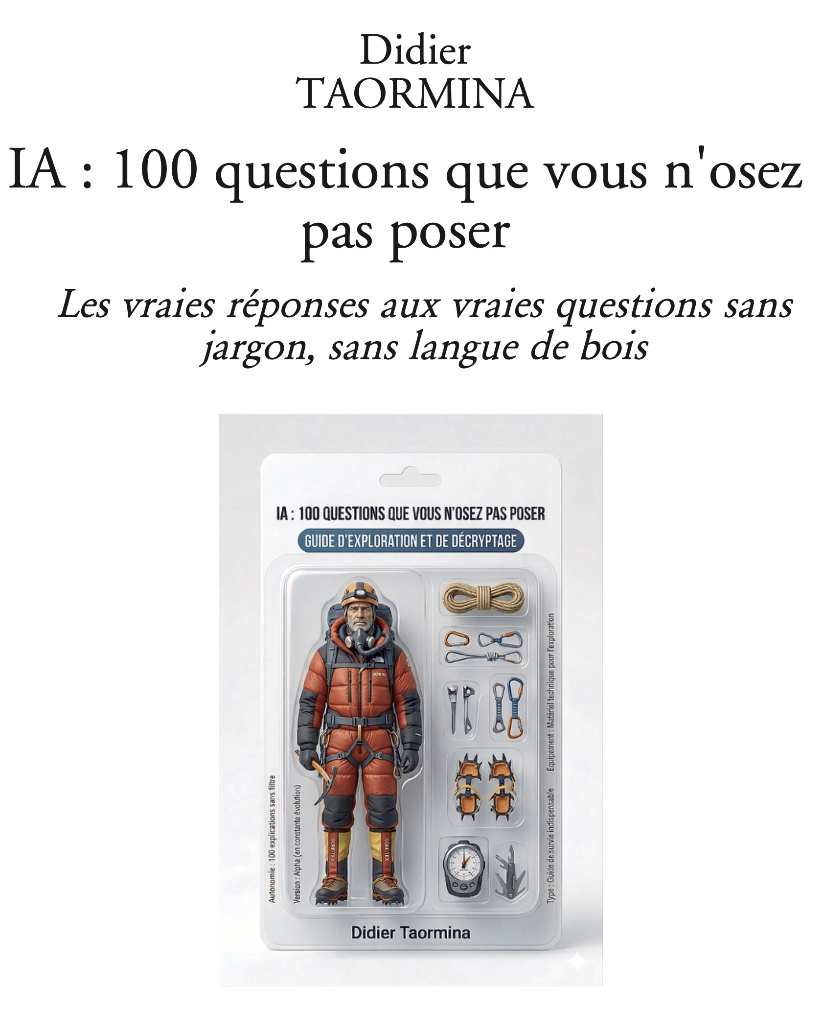 Couverture recto — IA : 100 questions que vous n'osez pas poser