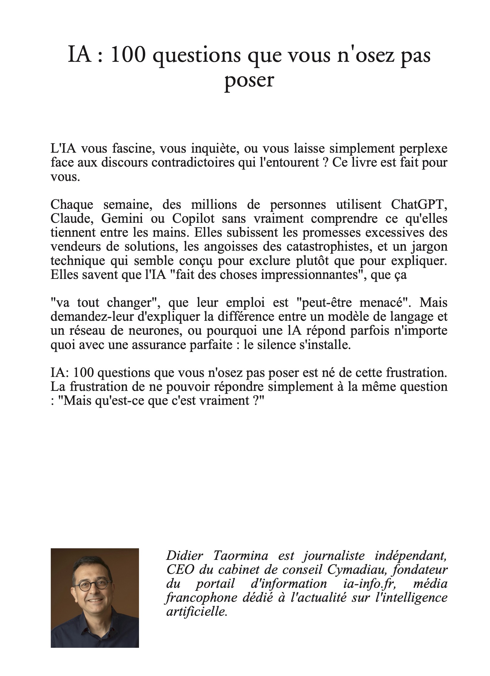 Couverture verso